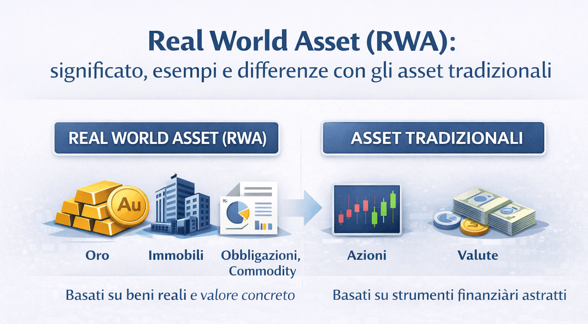 Real World Asset (RWA): significato, esempi e differenze con gli asset tradizionali