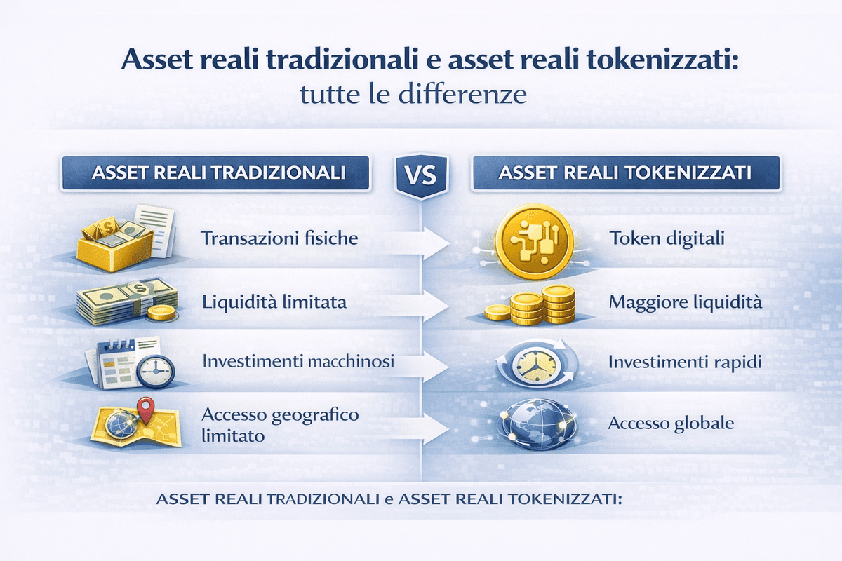 Asset reali tradizionali e asset reali tokenizzati: tutte le differenze