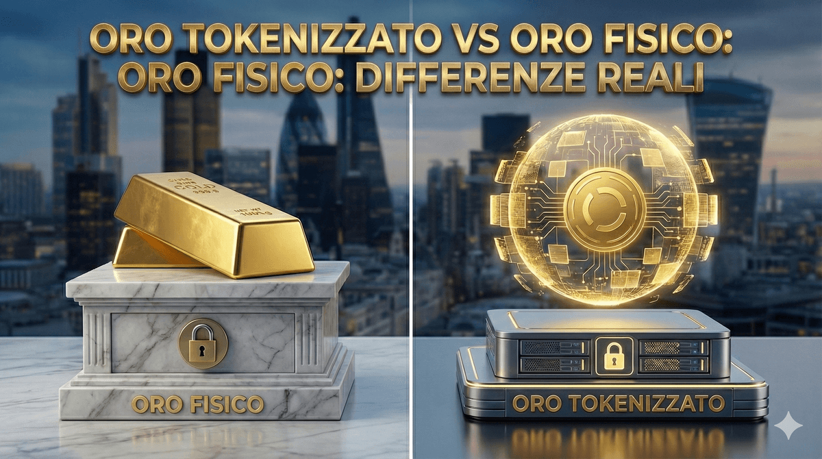 Oro tokenizzato vs oro fisico: differenze reali
