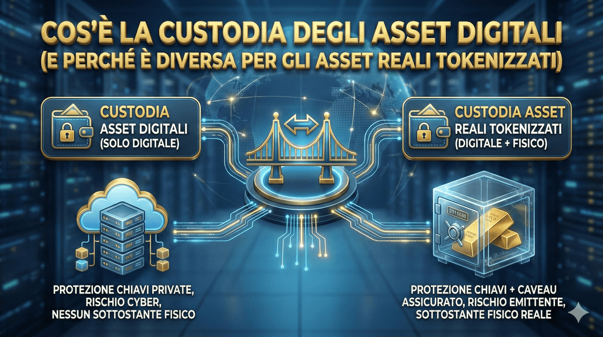 Cos’è la custodia degli asset digitali (e perché è diversa per gli asset reali tokenizzati)