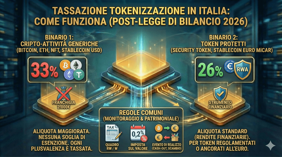 Tasse in Italia sugli asset tokenizzati: quanto si paga davvero?