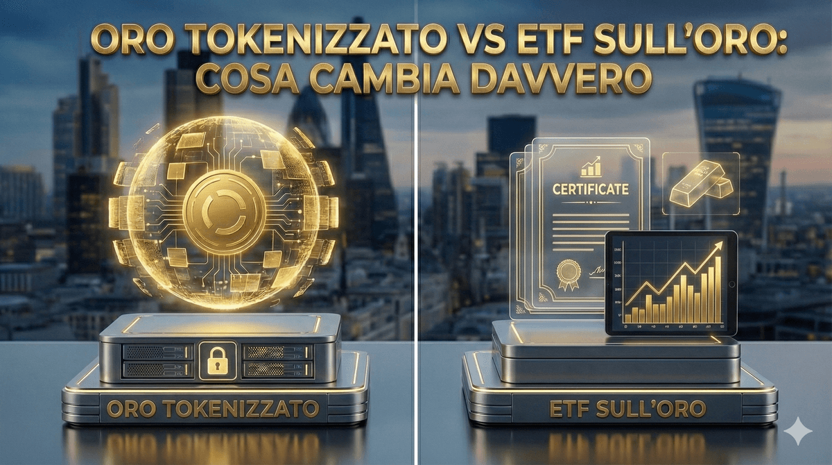 Oro tokenizzato vs ETF sull’oro: cosa cambia davvero