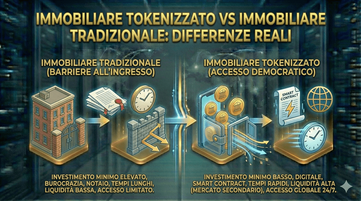 Immobiliare tokenizzato vs immobiliare tradizionale: differenze reali