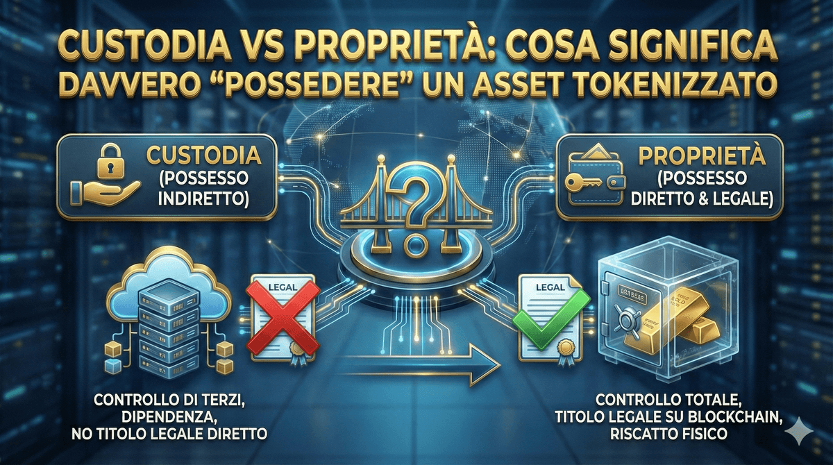 Custodia vs proprietà: cosa significa davvero “possedere” un asset tokenizzato