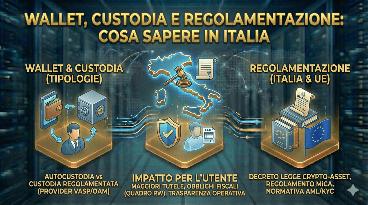 Wallet, custodia e regolamentazione degli asset reali tokenizzati in Italia