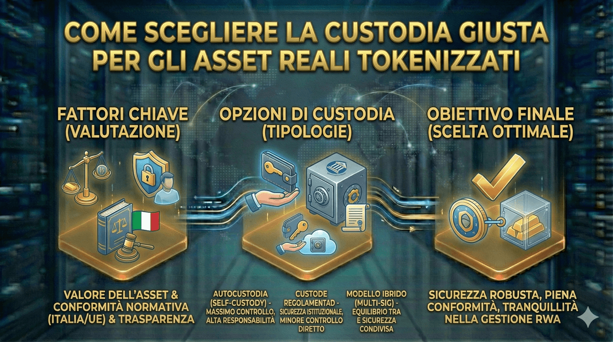 Come scegliere la custodia giusta per gli asset reali tokenizzati