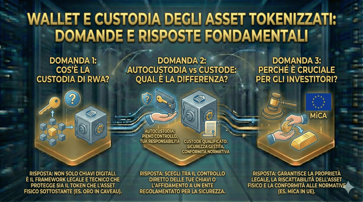 Wallet e custodia degli asset tokenizzati: domande e risposte fondamentali