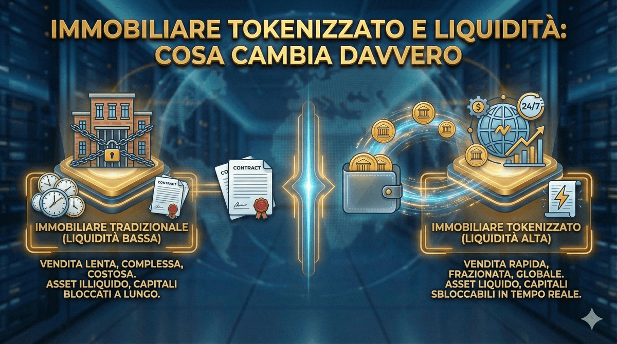 Immobiliare tokenizzato e liquidità: cosa cambia davvero
