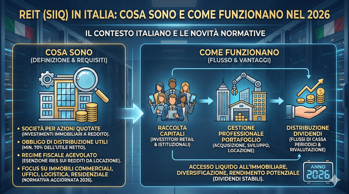 REIT: cosa sono e come funzionano nel 2026
