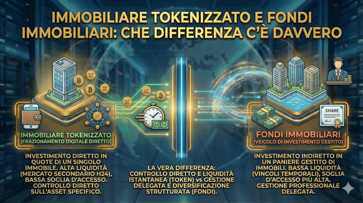 Immobiliare tokenizzato e fondi immobiliari: che differenza c’è davvero