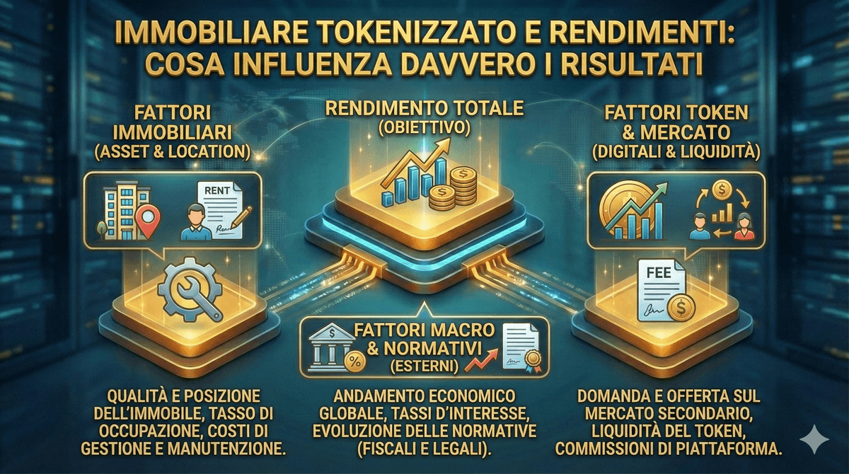 Rendimento immobiliare tokenizzato: quali fattori lo determinano davvero