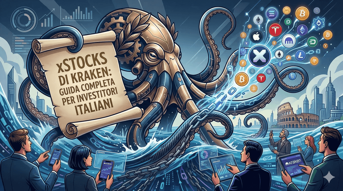 xStocks di Kraken: guida completa per investitori italiani — come comprare azioni tokenizzate, cosa è legale, come si dichiarano e quanto si paga di tasse
