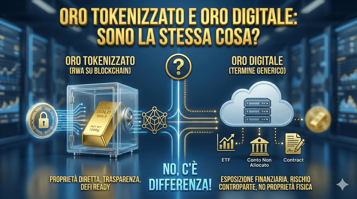 Oro tokenizzato e oro digitale: sono la stessa cosa?