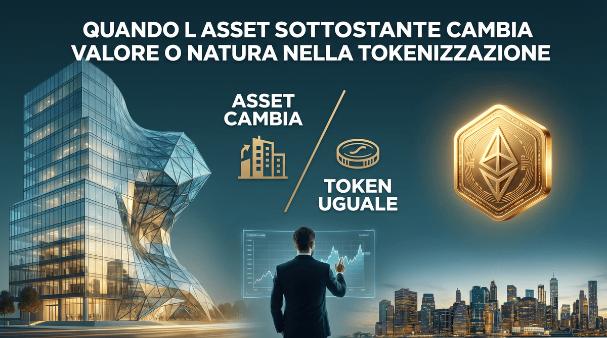 Quando l’asset sottostante a quello tokenizzato cambia valore o natura (caso reale)