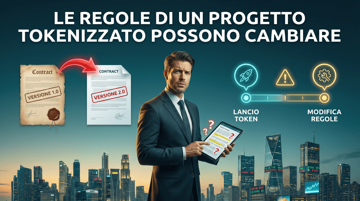 Le regole di un progetto tokenizzato possono cambiare dopo il lancio?