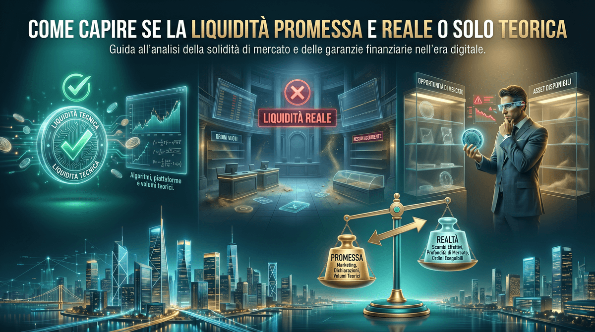 Come capire se la liquidità promessa è reale o solo teorica in un progetto tokenizzato