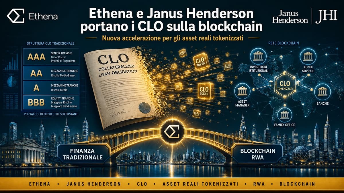Ethena e Janus Henderson portano i CLO sulla blockchain: nuova accelerazione per gli asset reali tokenizzati