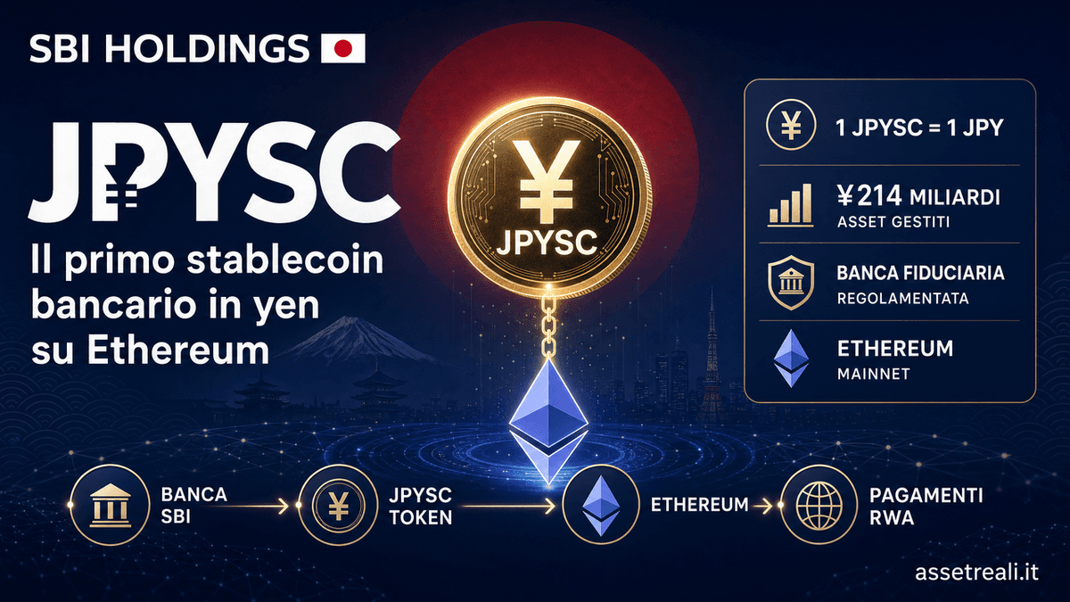 SBI lancia JPYSC: il primo stablecoin bancario in yen su Ethereum