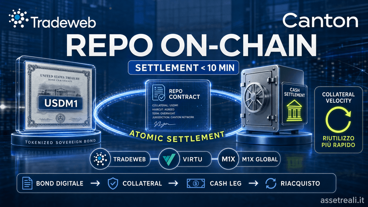 Tradeweb completa un repo on-chain: il collateral cambia ruolo