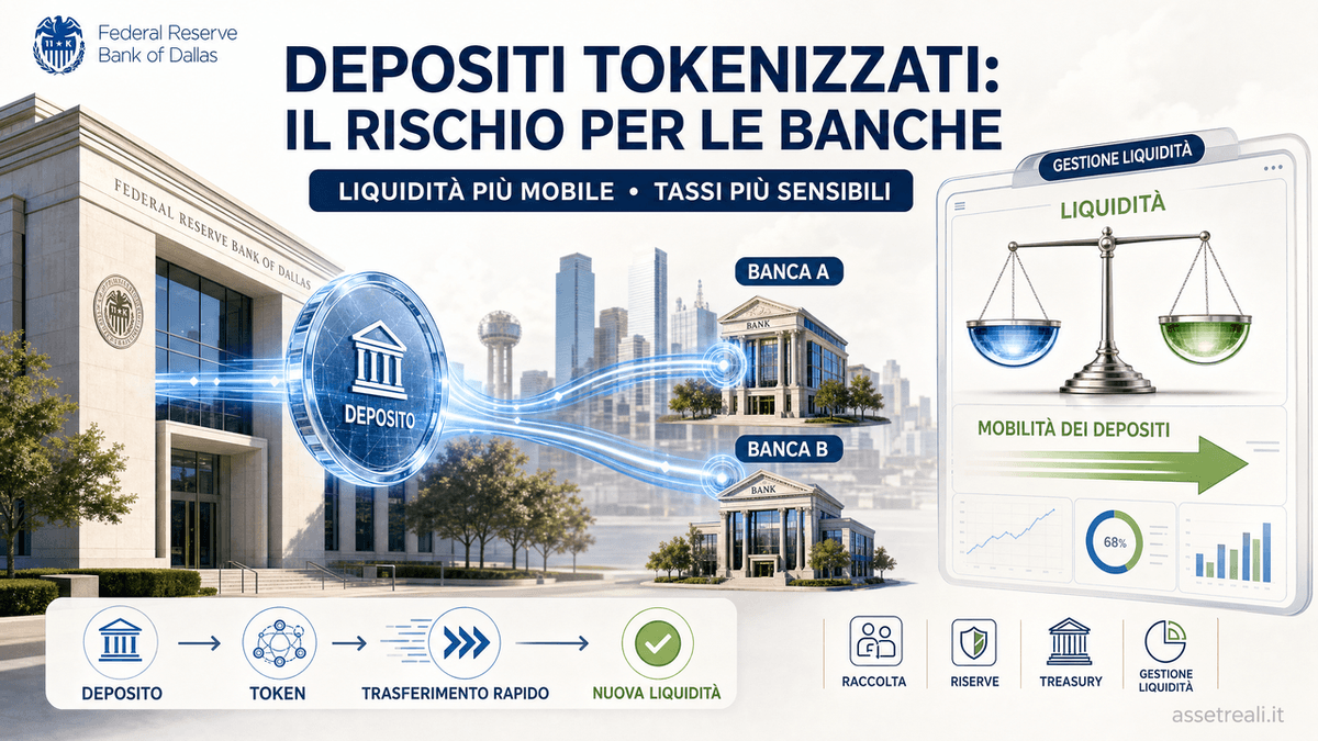 La Dallas Fed avverte: i depositi tokenizzati cambiano le banche